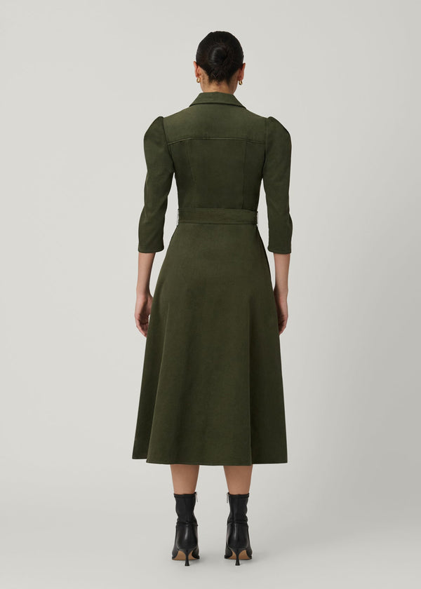 Shoshanna Amanda Dress Forest Green