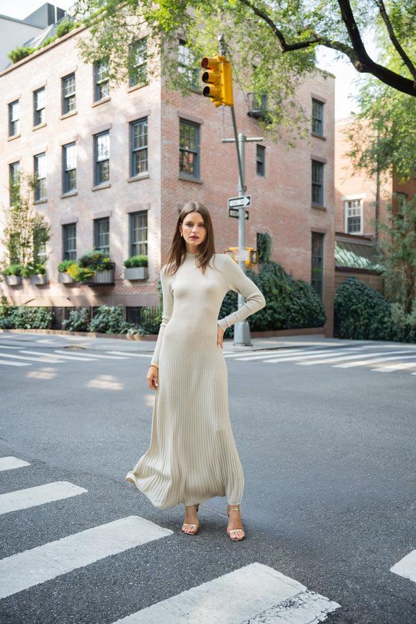 Shoshanna Autumn Dress Champagne