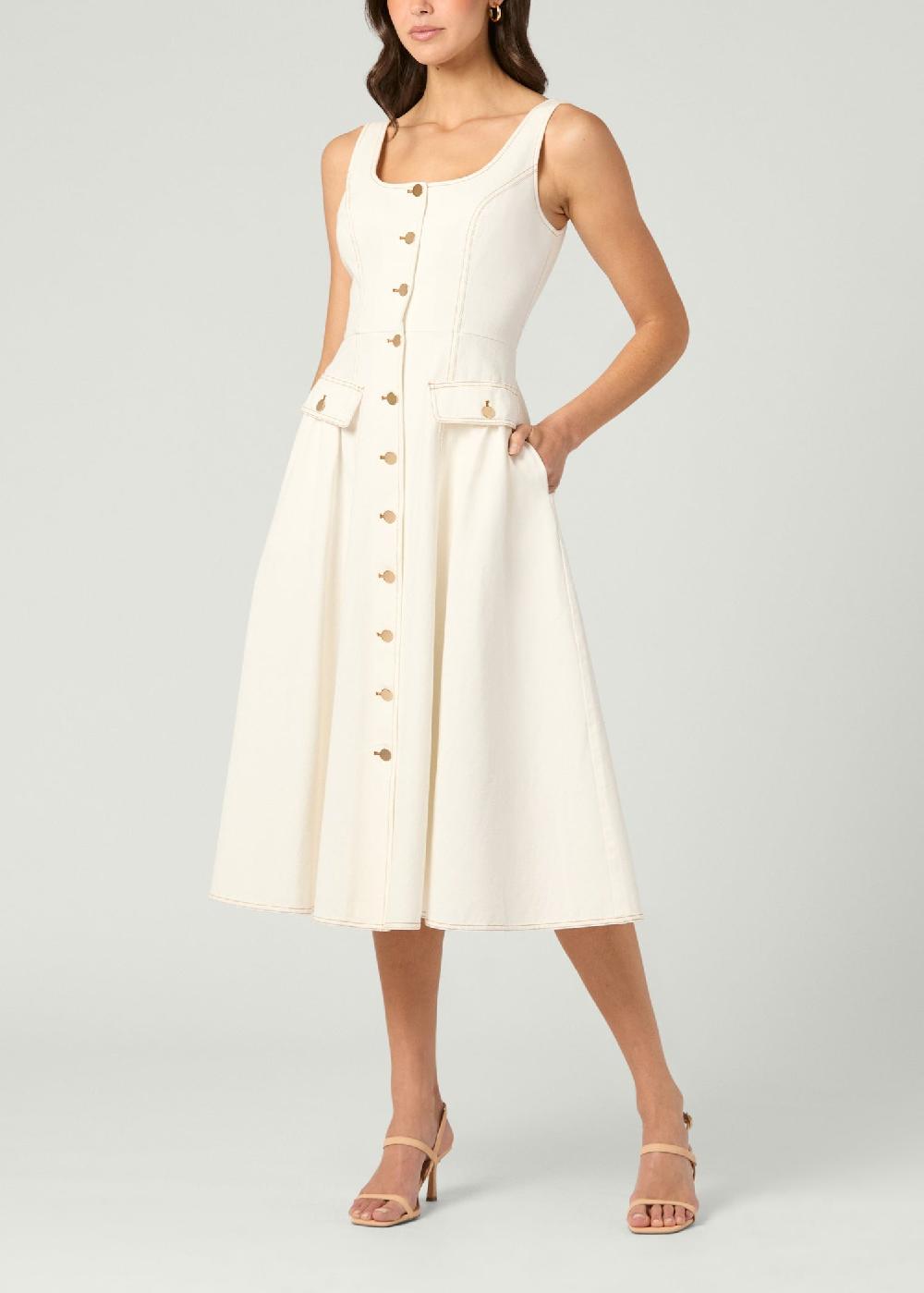 shoshanna Belle Dress Ivory