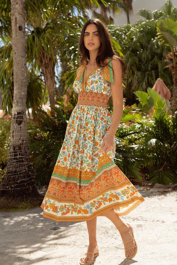 Shoshanna Bree Dress Ivory Multi