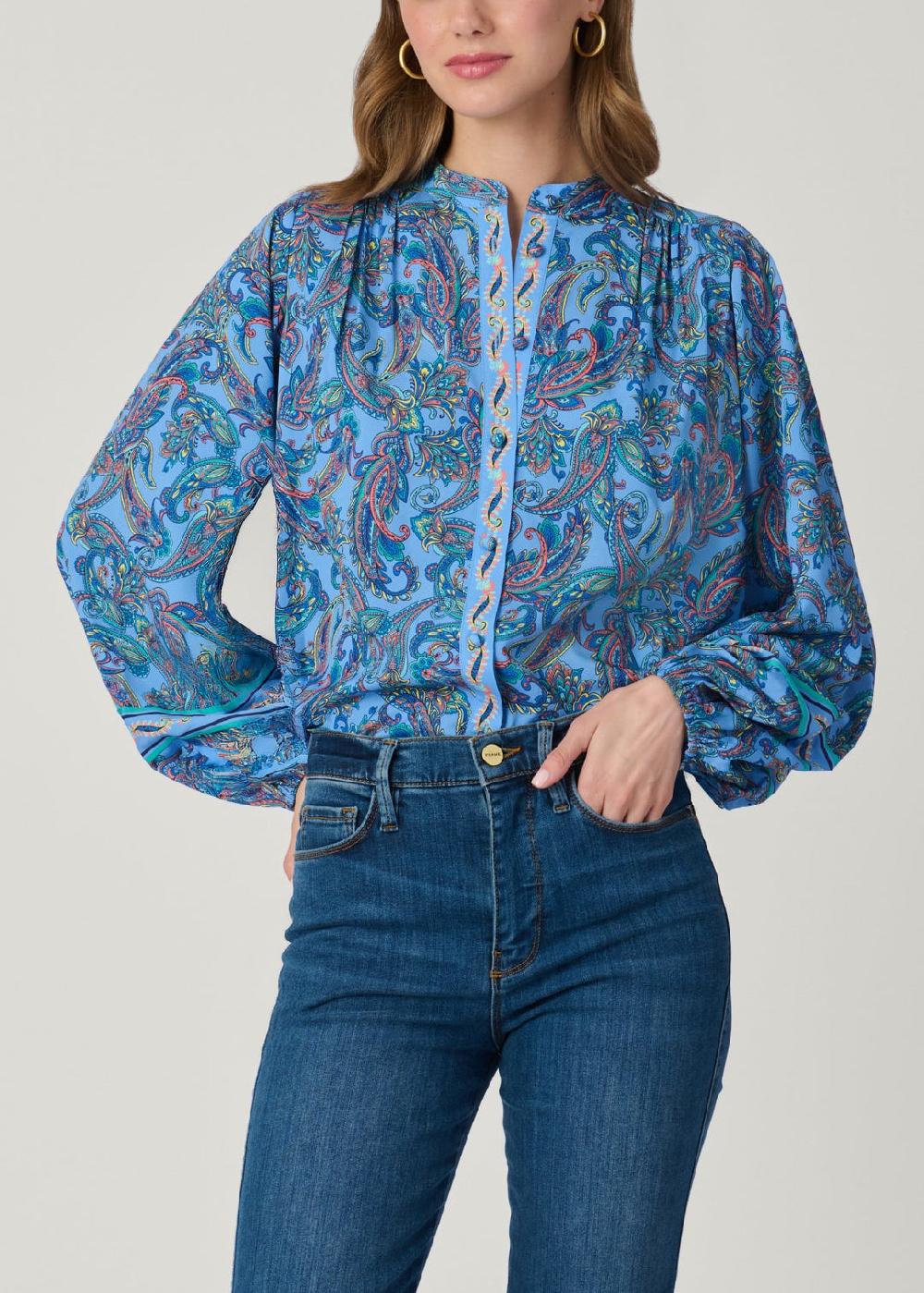shoshanna Cameron Top Blue Multi