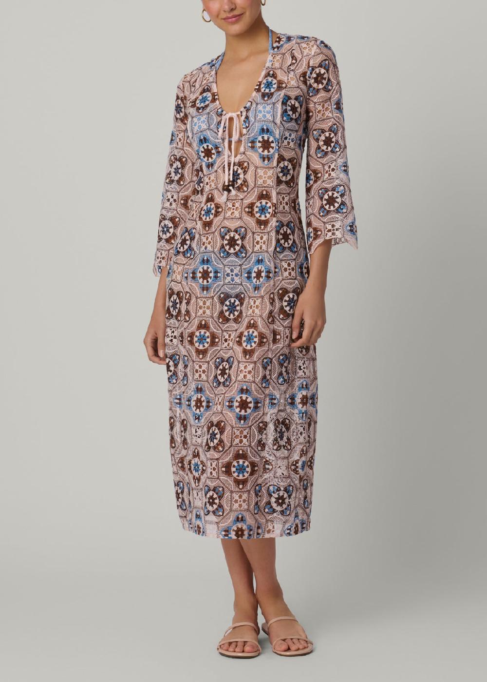 shoshanna Cannes Maxi Dress Mocha Multi