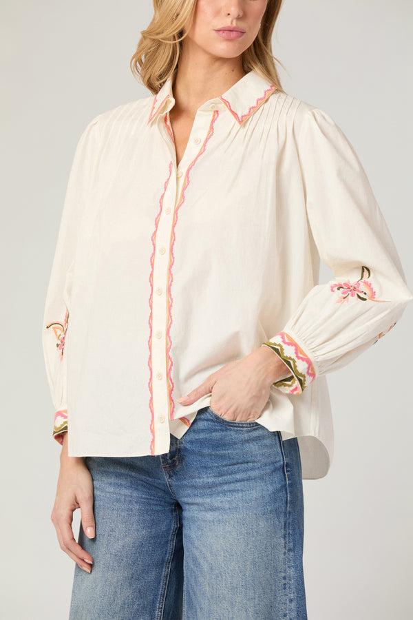 Shoshanna Canyon Top Pink/Sand