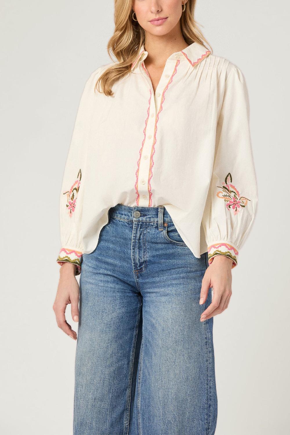 shoshanna Canyon Top Pink/Sand