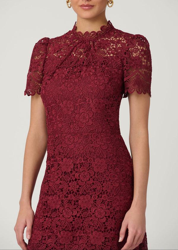 Shoshanna Ella Dress Burgundy