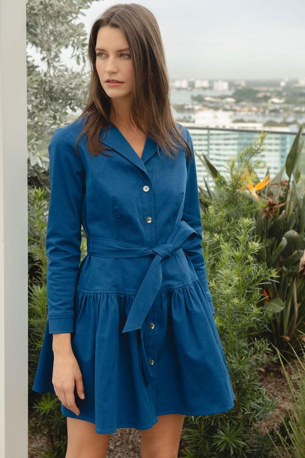 Shoshanna Emma Dress Deep Blue