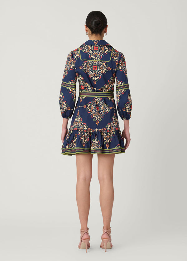 Shoshanna Evans Dress Navy Multi