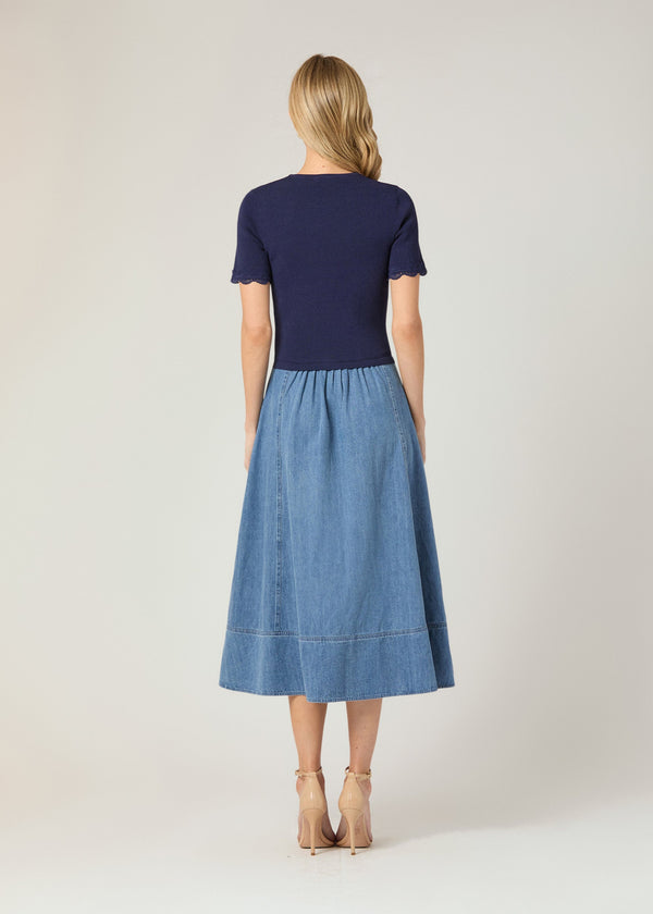 Shoshanna Faith Dress Indigo