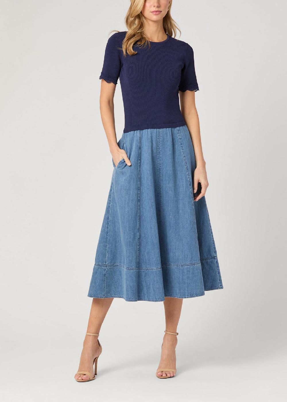 shoshanna Faith Dress Indigo