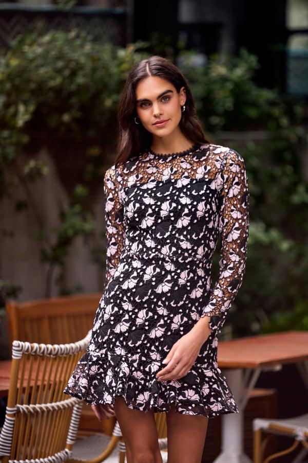 Shoshanna Gracie Dress Black/Blush