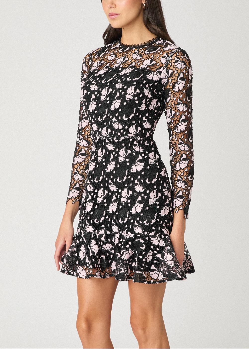 shoshanna Gracie Dress Black/Blush