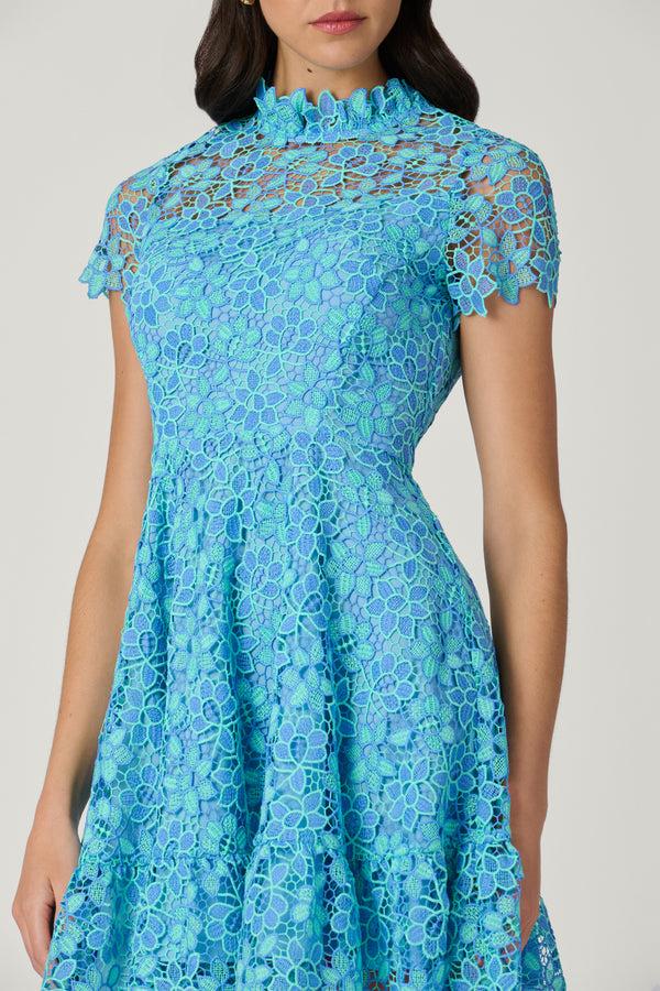 Shoshanna Harlow Dress Vista Blue