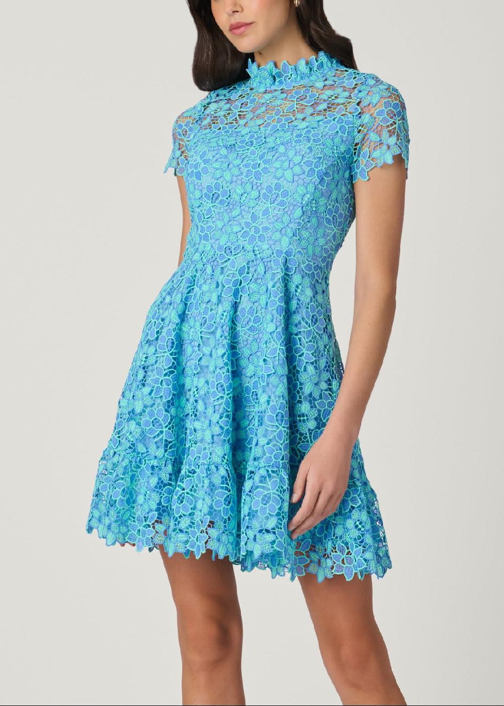 shoshanna Harlow Dress Vista Blue