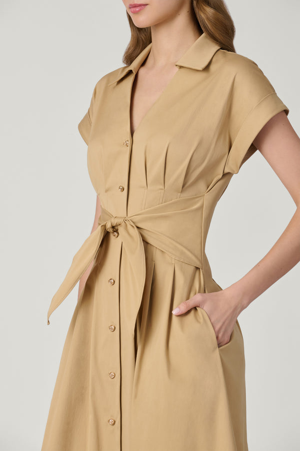 Shoshanna Josephine Dress Khaki