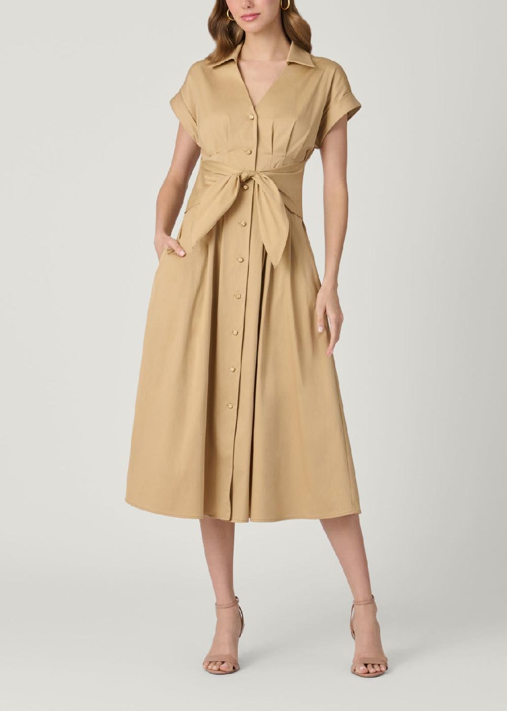 shoshanna Josephine Dress Khaki