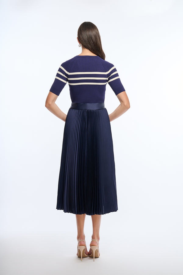 Shoshanna Kiana Dress Navy/Ivory