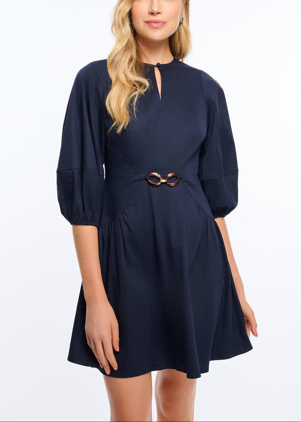 shoshanna Kiersten Dress Navy