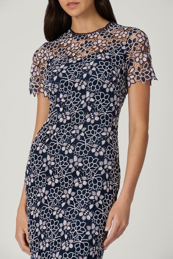 Shoshanna Kiriya Dress Navy/Blush