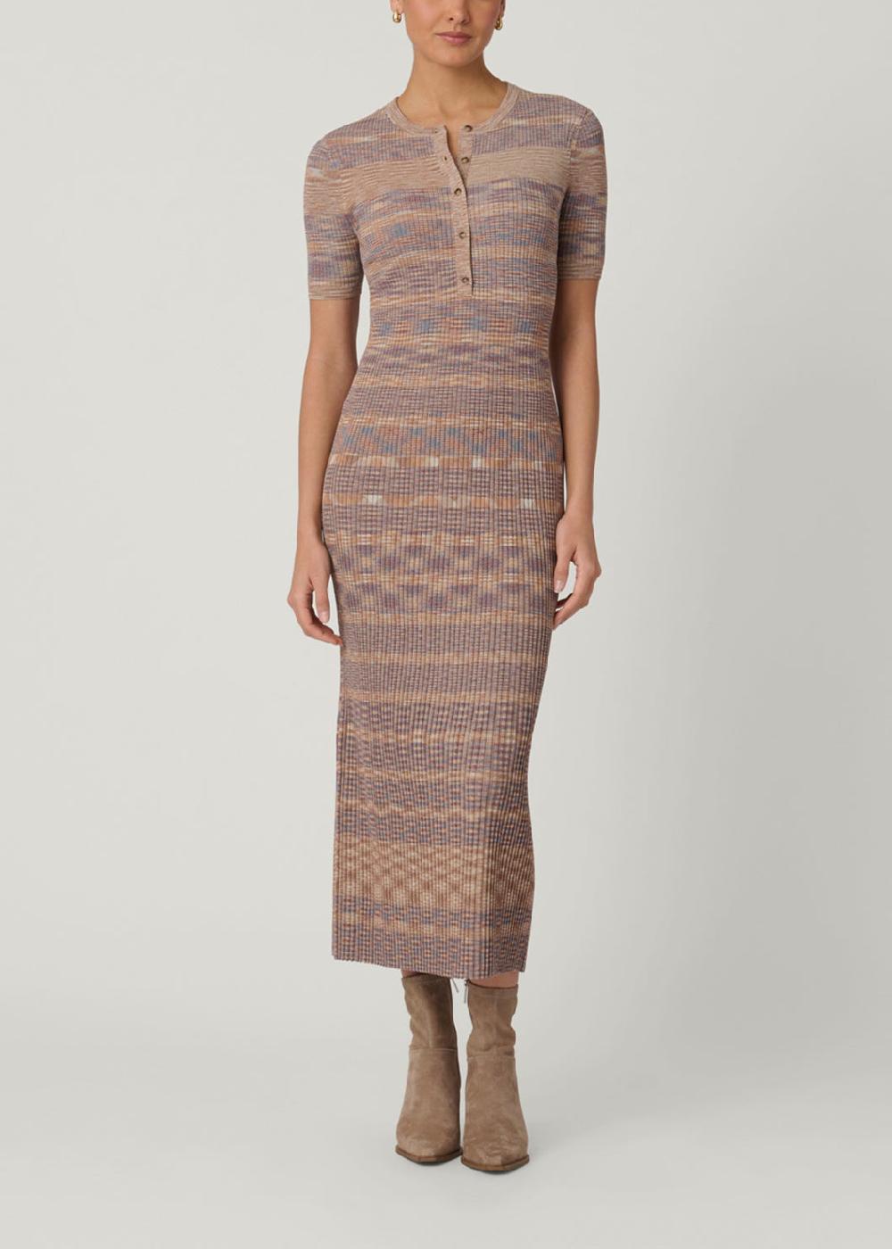 shoshanna Lara Dress Tan Multi