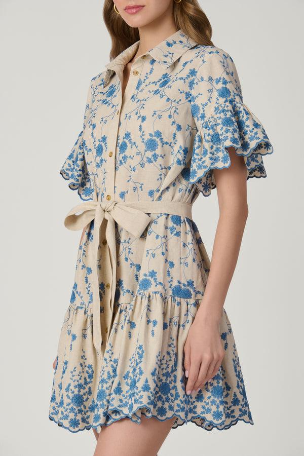Shoshanna Lima Dress Flax