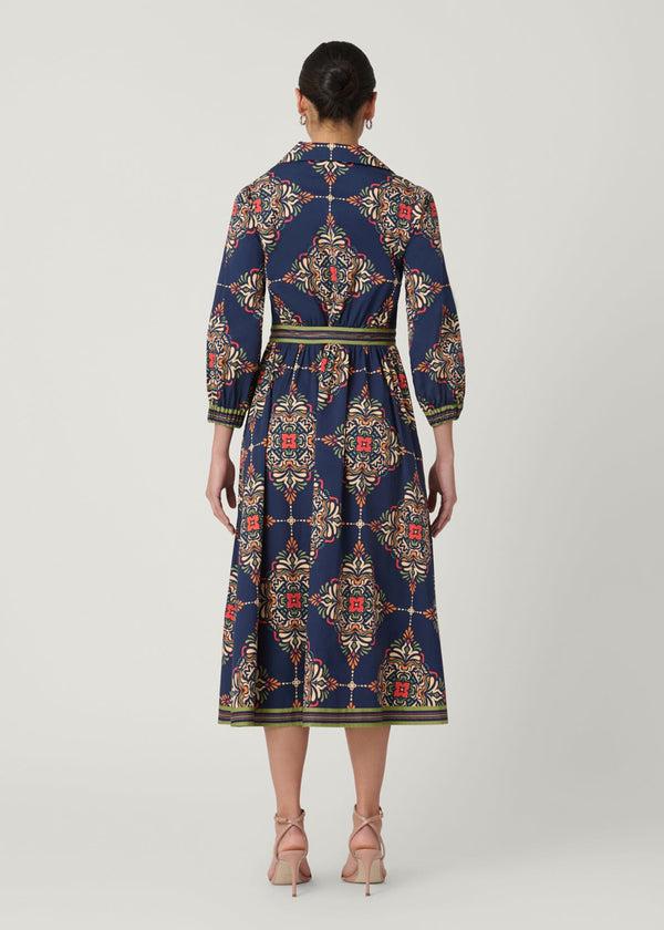 Shoshanna Lola Dress Navy Multi