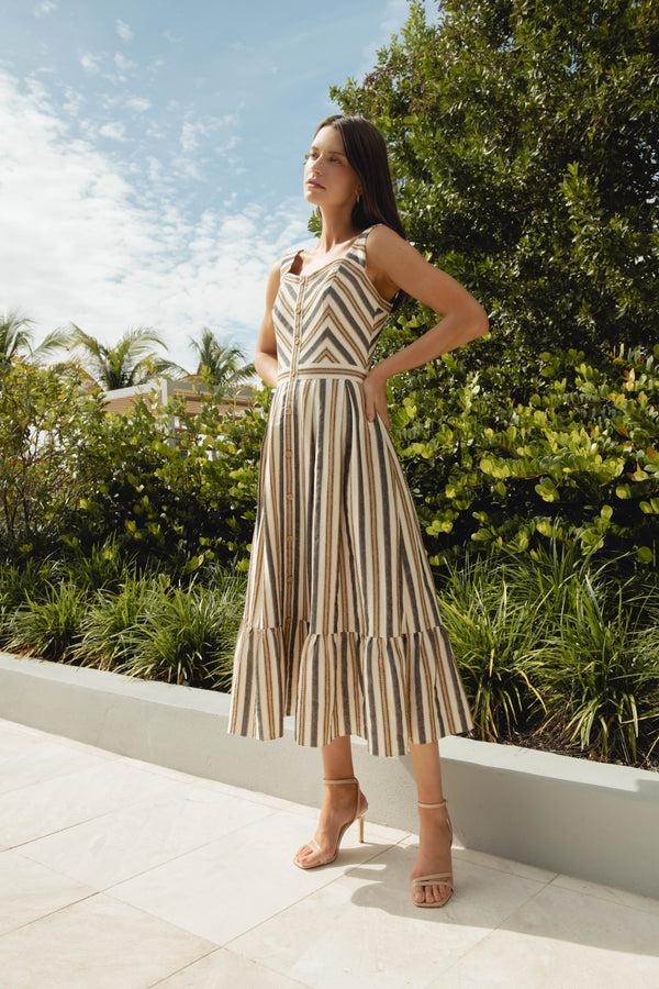 Shoshanna Lyda Dress Sand