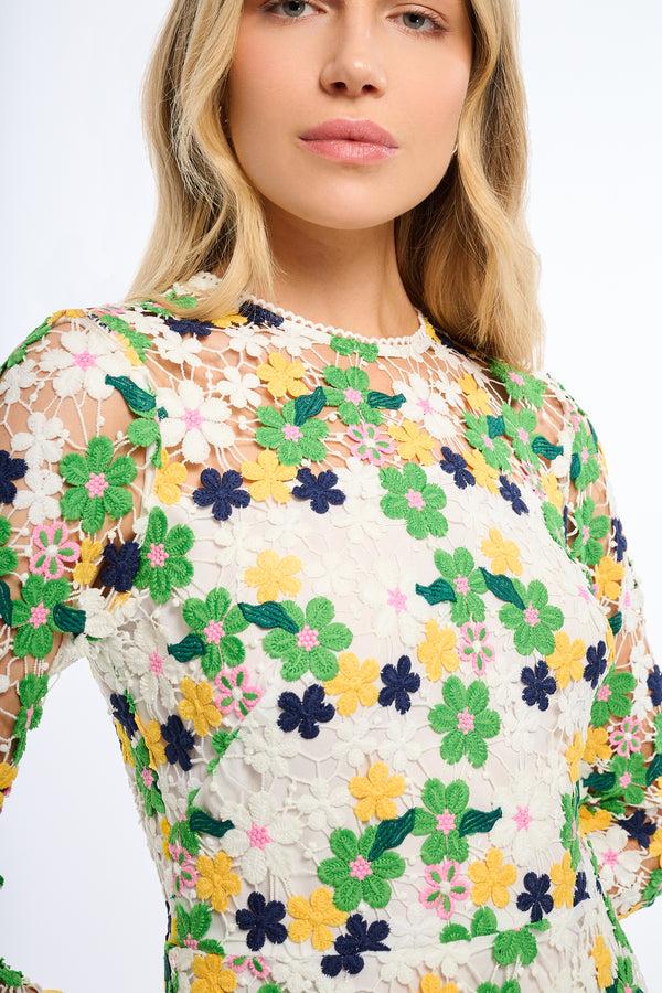 Shoshanna Maddox Dress Optic Multi