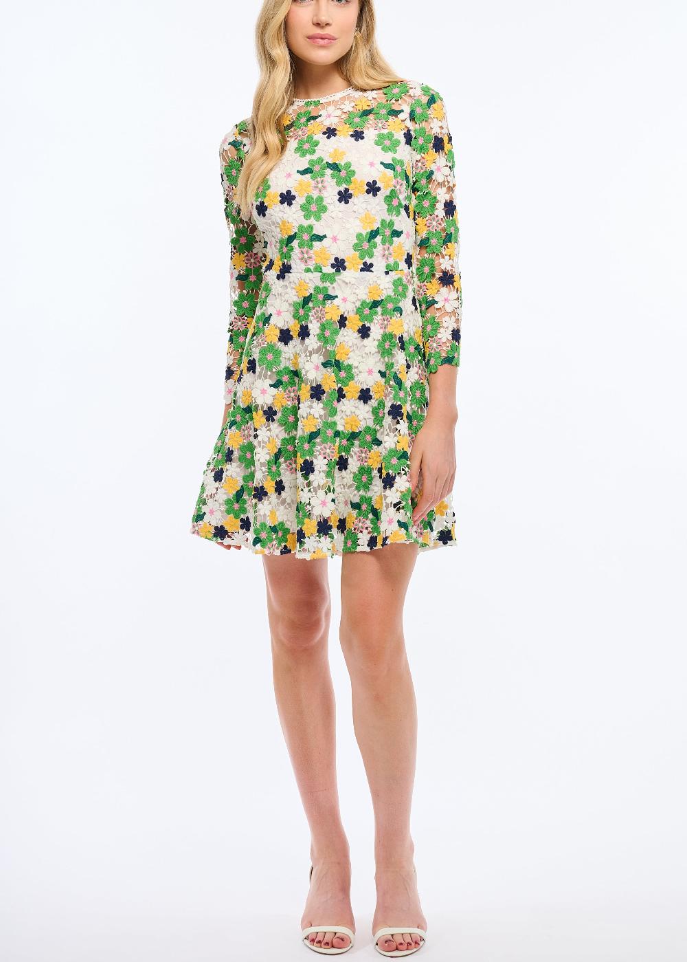 shoshanna Maddox Dress Optic Multi