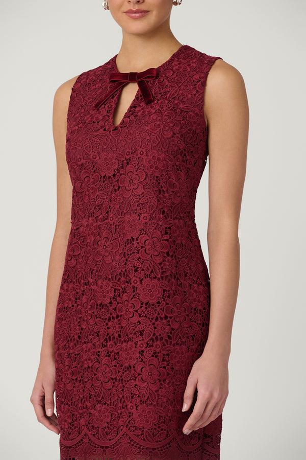 Shoshanna Mandi Dress Burgundy