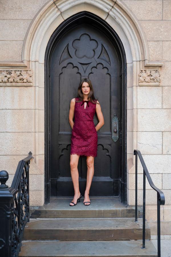 Shoshanna Mandi Dress Burgundy