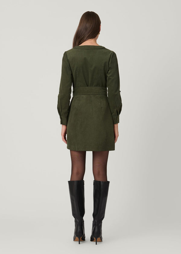 Shoshanna Manon Dress Forest Green