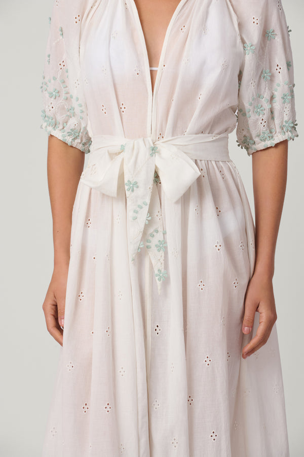 Shoshanna Marisol Midi Dress White