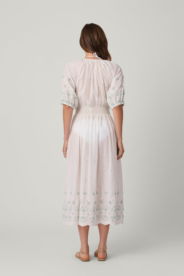 Shoshanna Marisol Midi Dress White