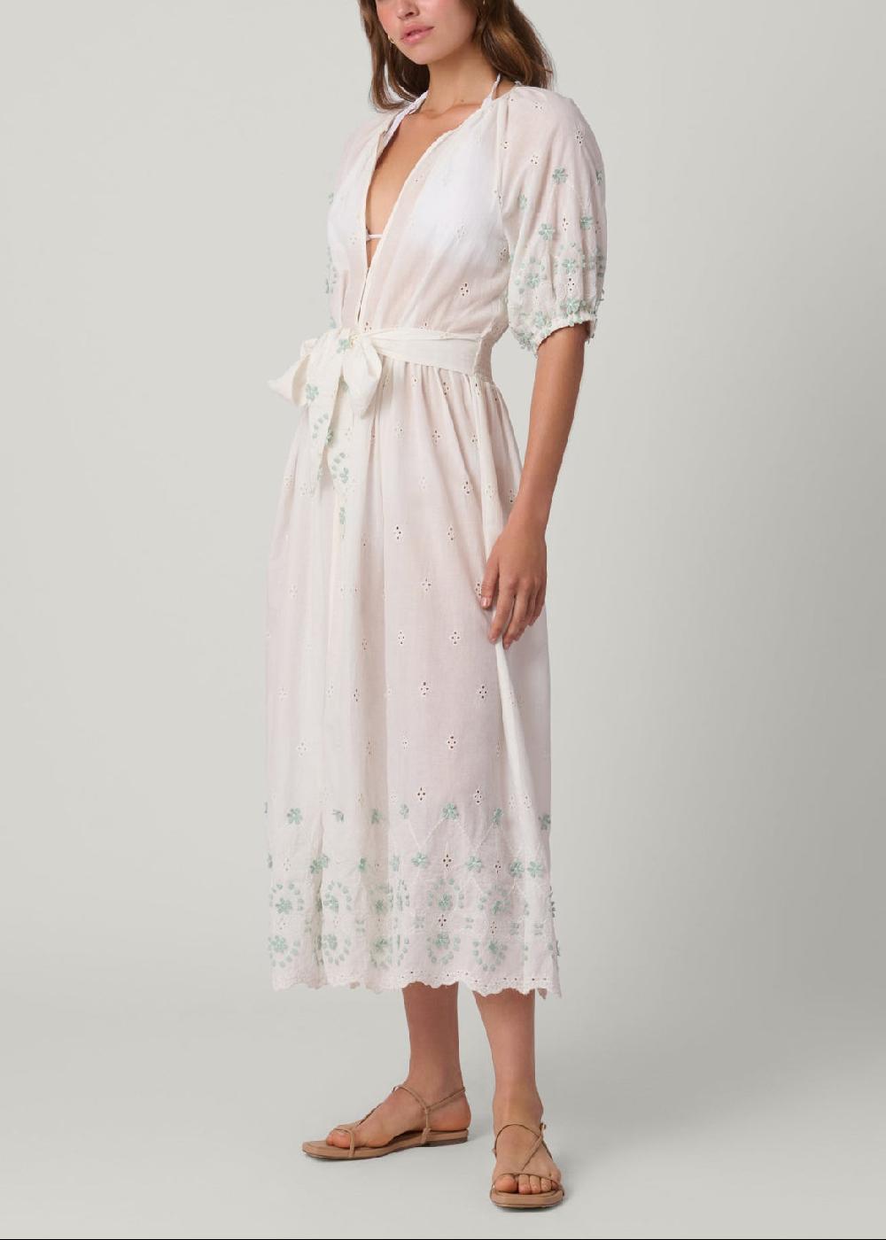 shoshanna Marisol Midi Dress White