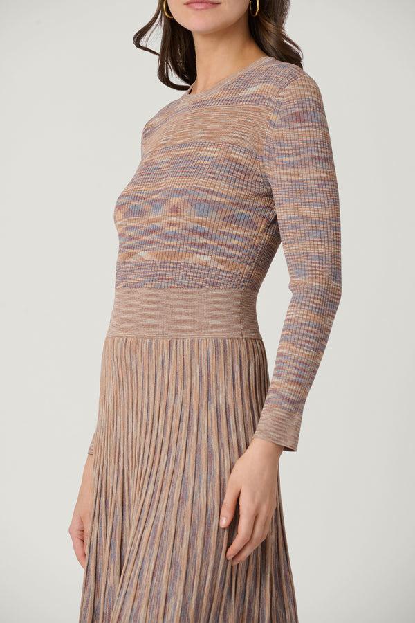 Shoshanna Martha Dress Tan Multi