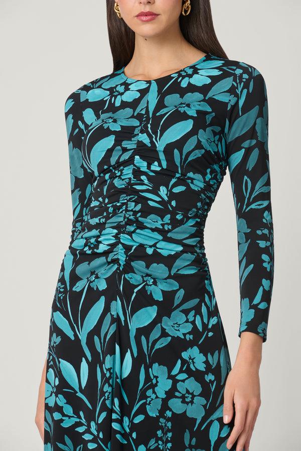 Shoshanna Max Dress Jet/Teal