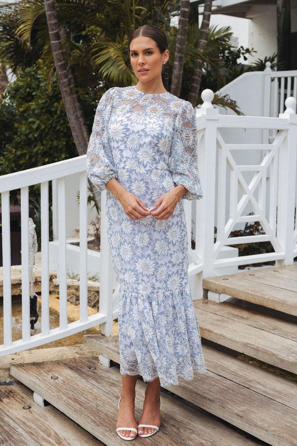 Shoshanna Midnight Adaya Dress Optic/Ice