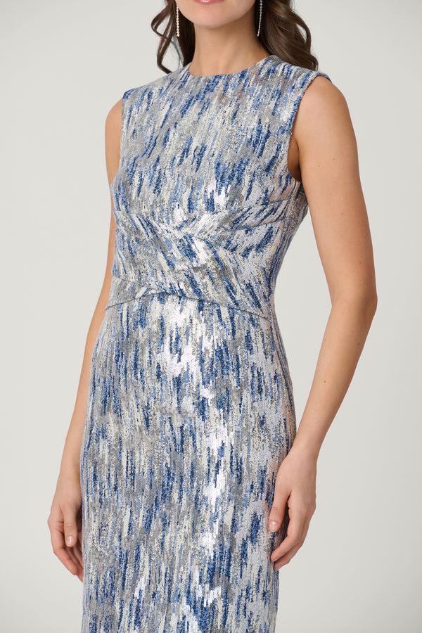 Shoshanna Midnight Alta Dress Light Blue/Silver
