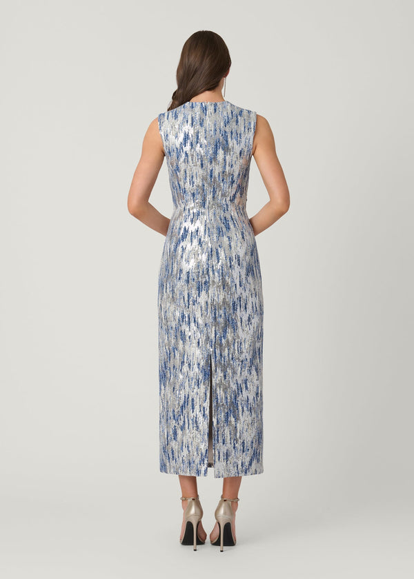 Shoshanna Midnight Alta Dress Light Blue/Silver