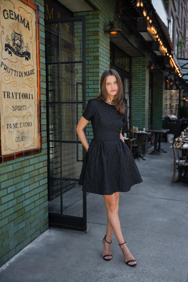 Shoshanna Midnight Andie Dress Black