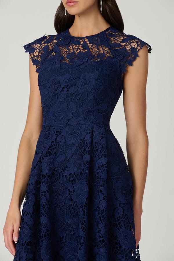 Shoshanna Midnight Brena Dress Navy