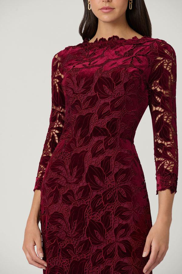 Shoshanna Midnight Brianna Dress Bordeaux