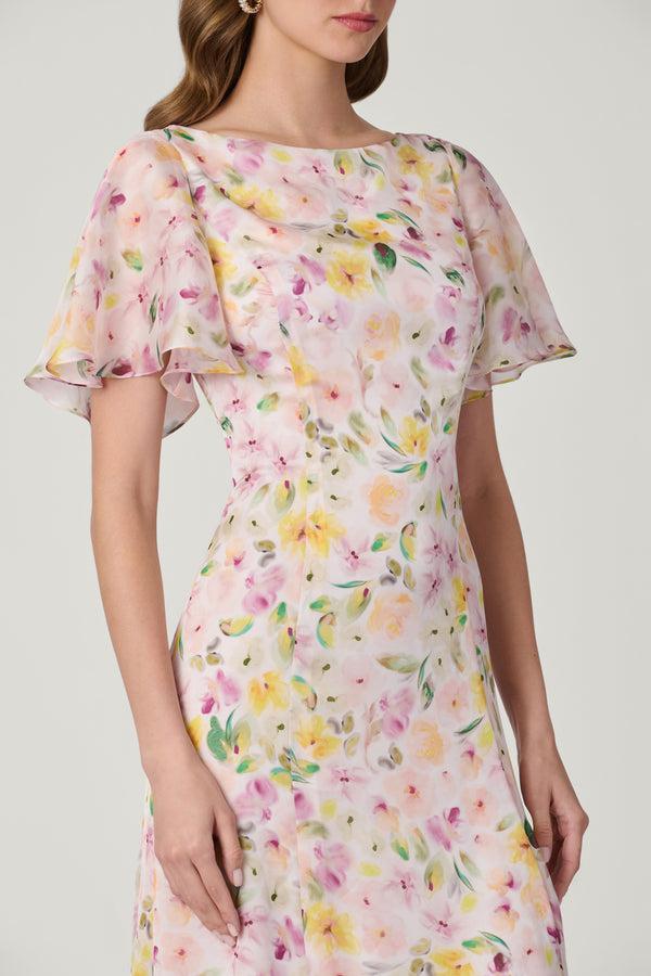 Shoshanna Midnight Chauncey Dress Ivory Multi