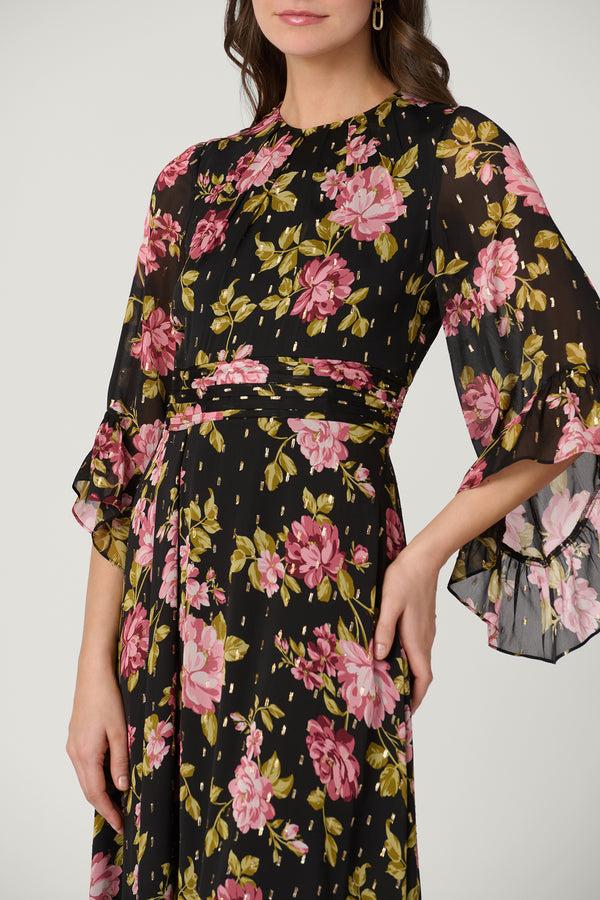 Shoshanna Midnight Claretta Dress Black Multi