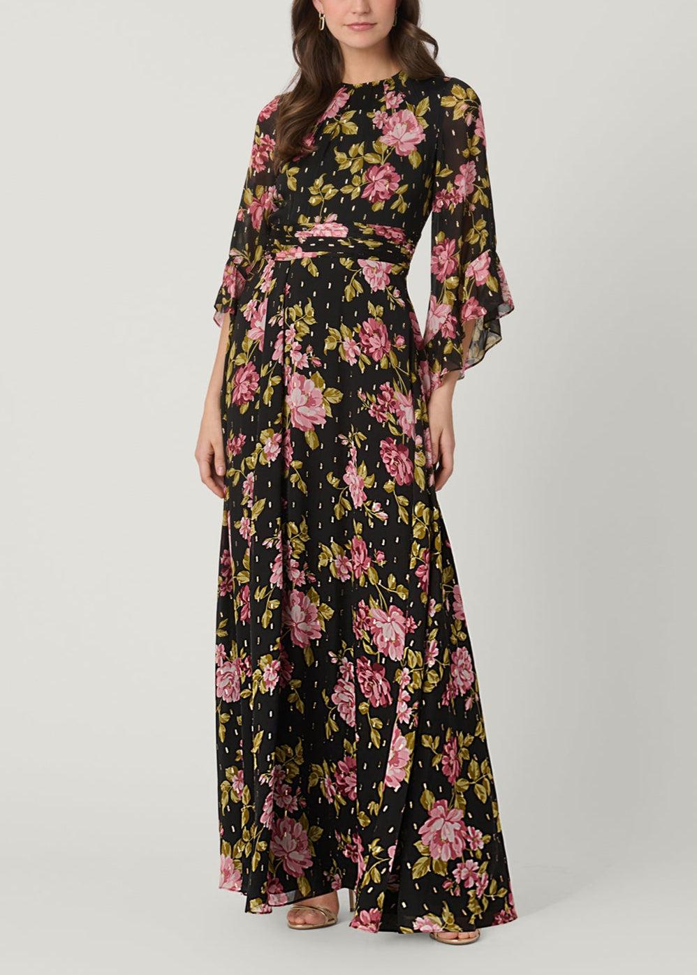 shoshanna Midnight Claretta Dress Black Multi