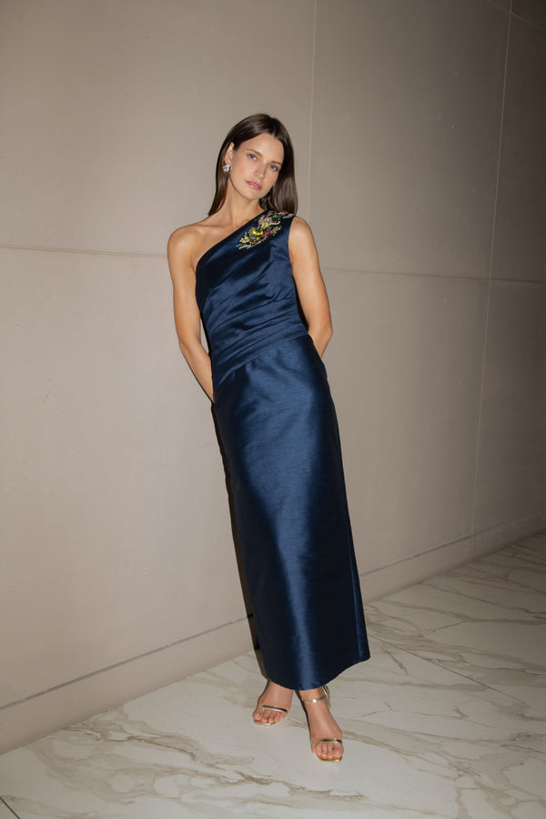 Shoshanna Midnight Como Dress Navy