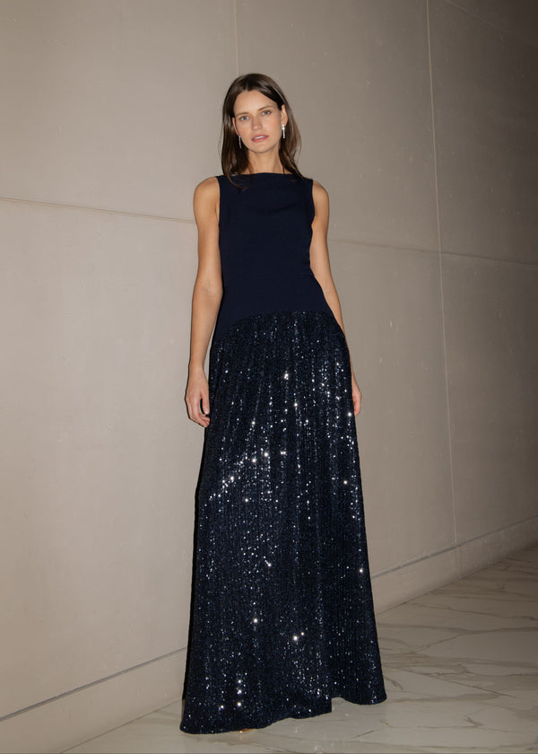 Shoshanna Midnight Dorothy Dress Navy