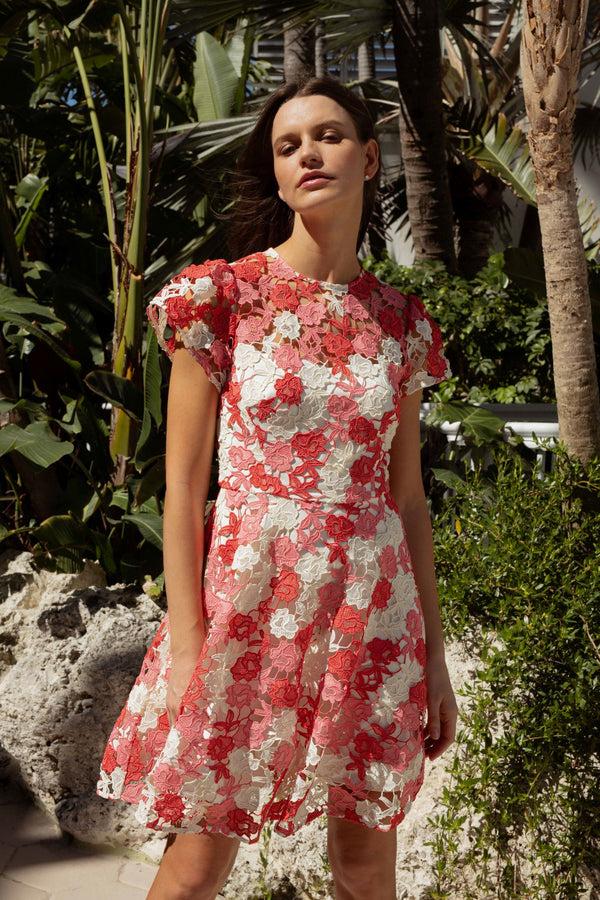 Shoshanna Midnight Everlie Dress Coral/Pink