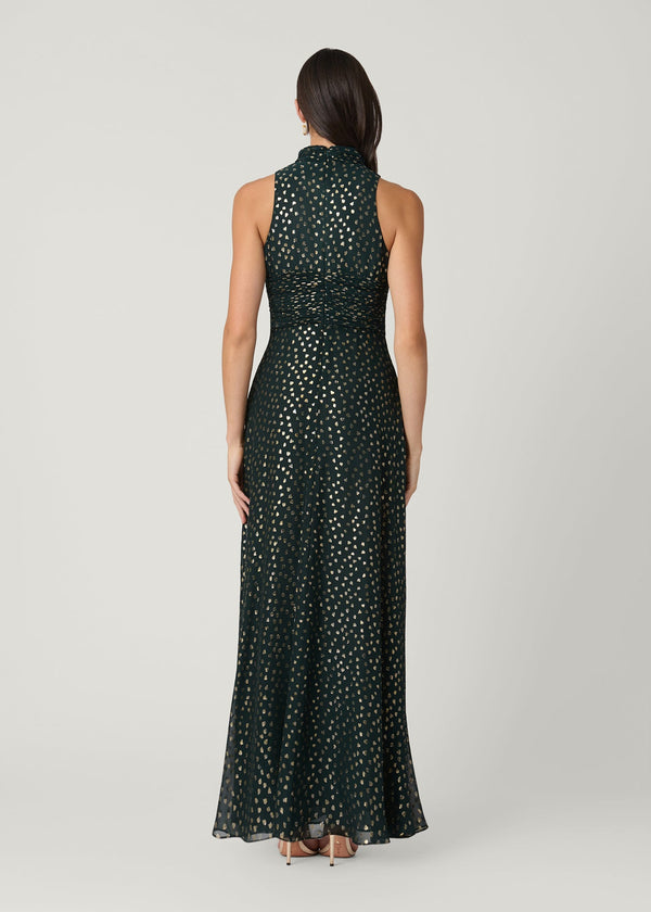 Shoshanna Midnight Faye Dress Emerald