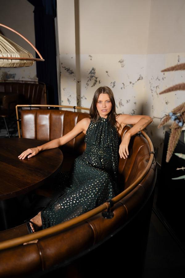 Shoshanna Midnight Faye Dress Emerald